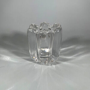 Beautiful Vintage 1930s Signed Orrofers Lead Crystal Candle Holder or Vase